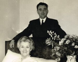 Mrs Gormley Maggie Rowe and her son