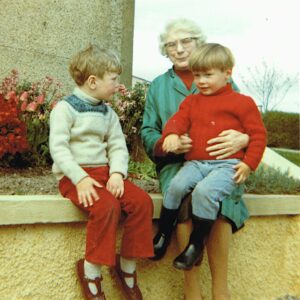 Mrs Grieve with Johnny and Andrew